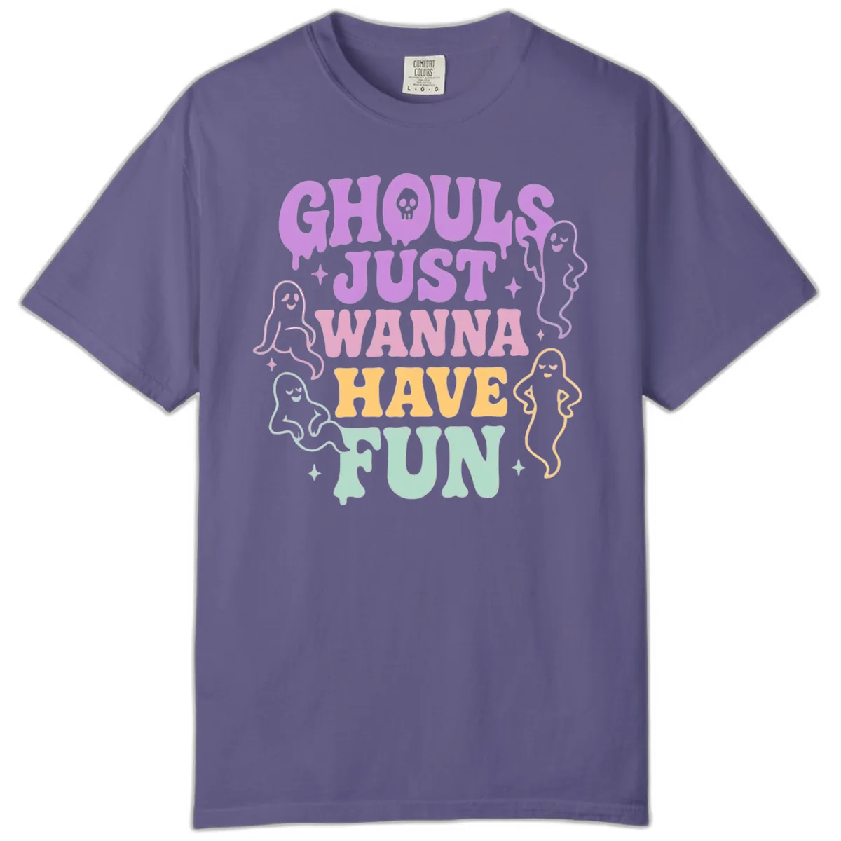 Ghouls Just Wanna Have Fun Halloween Comfort Color in Grape