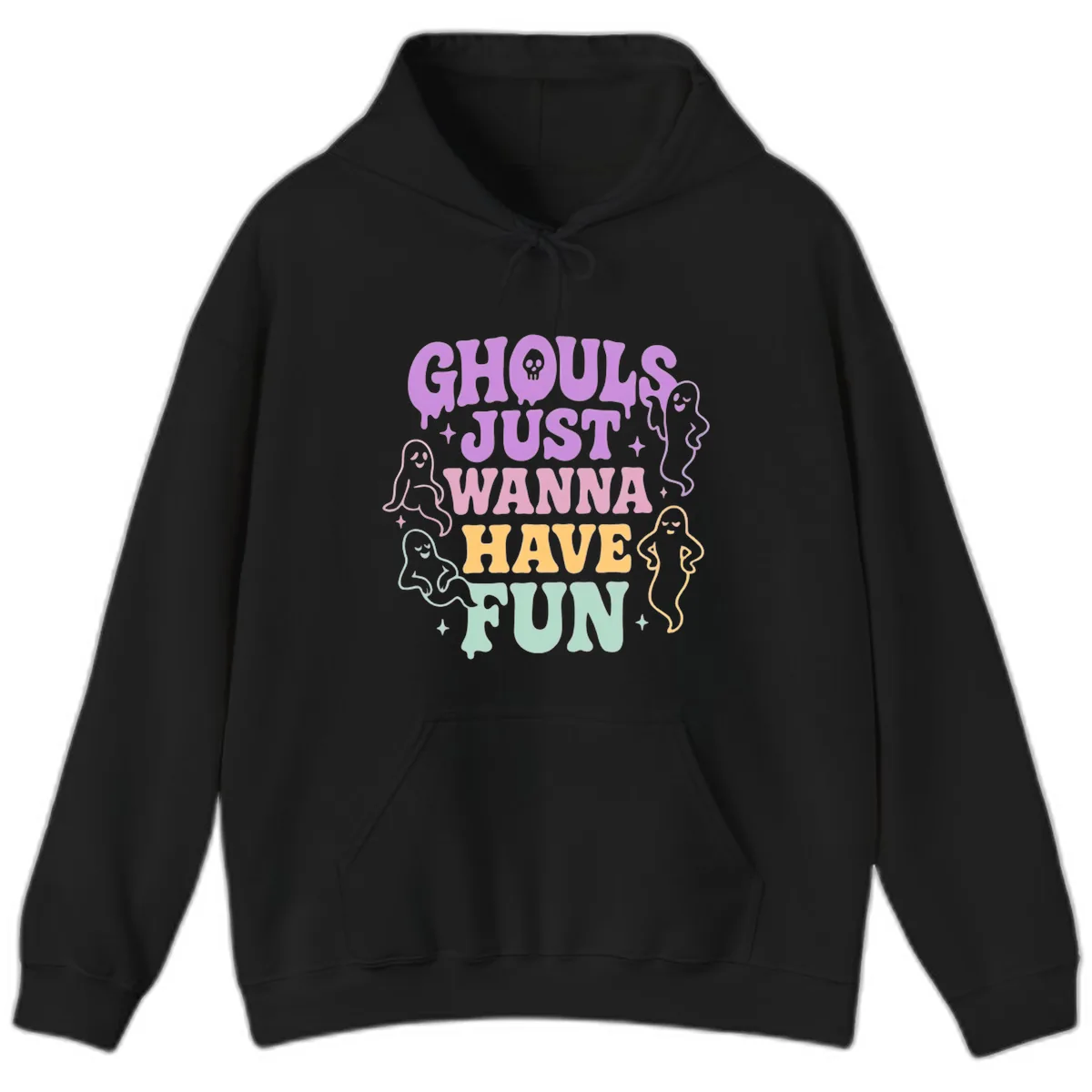Ghouls Just Wanna Have Fun Halloween Hoodie in Black