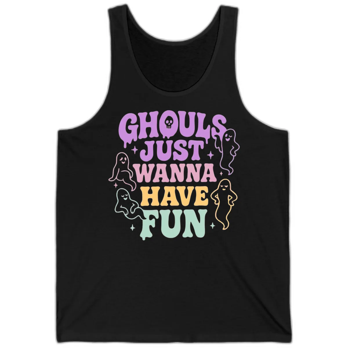 Ghouls Just Wanna Have Fun Halloween Tank in Black