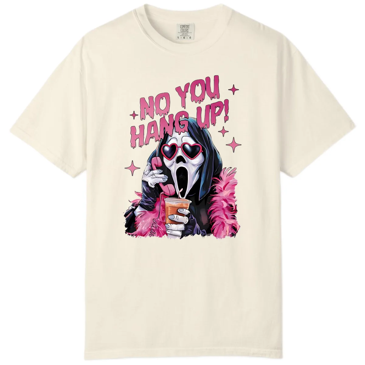 Ghostface Hang Up Halloween Design Comfort Color in Ivory