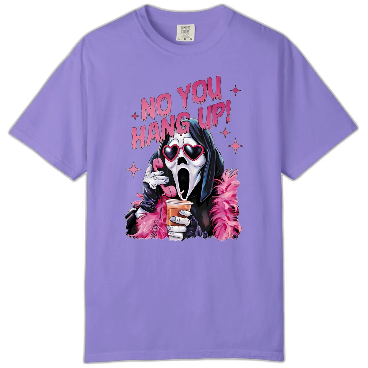 Ghostface Hang Up Halloween Design Comfort Color in Violet