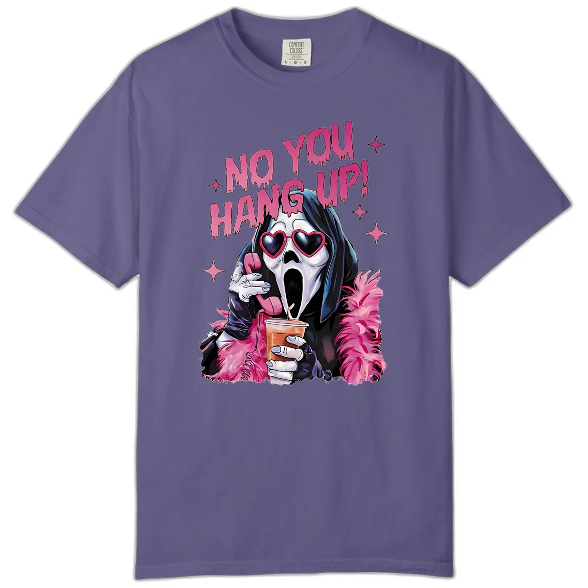 Ghostface Hang Up Halloween Design Comfort Color in Grape