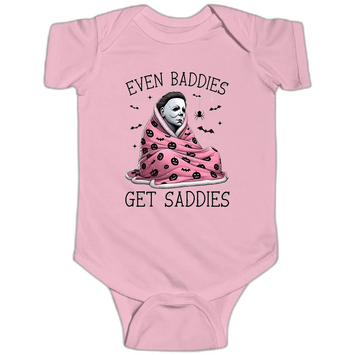 Even Baddies Get Sad Sometimes Baby Onesie in Pink