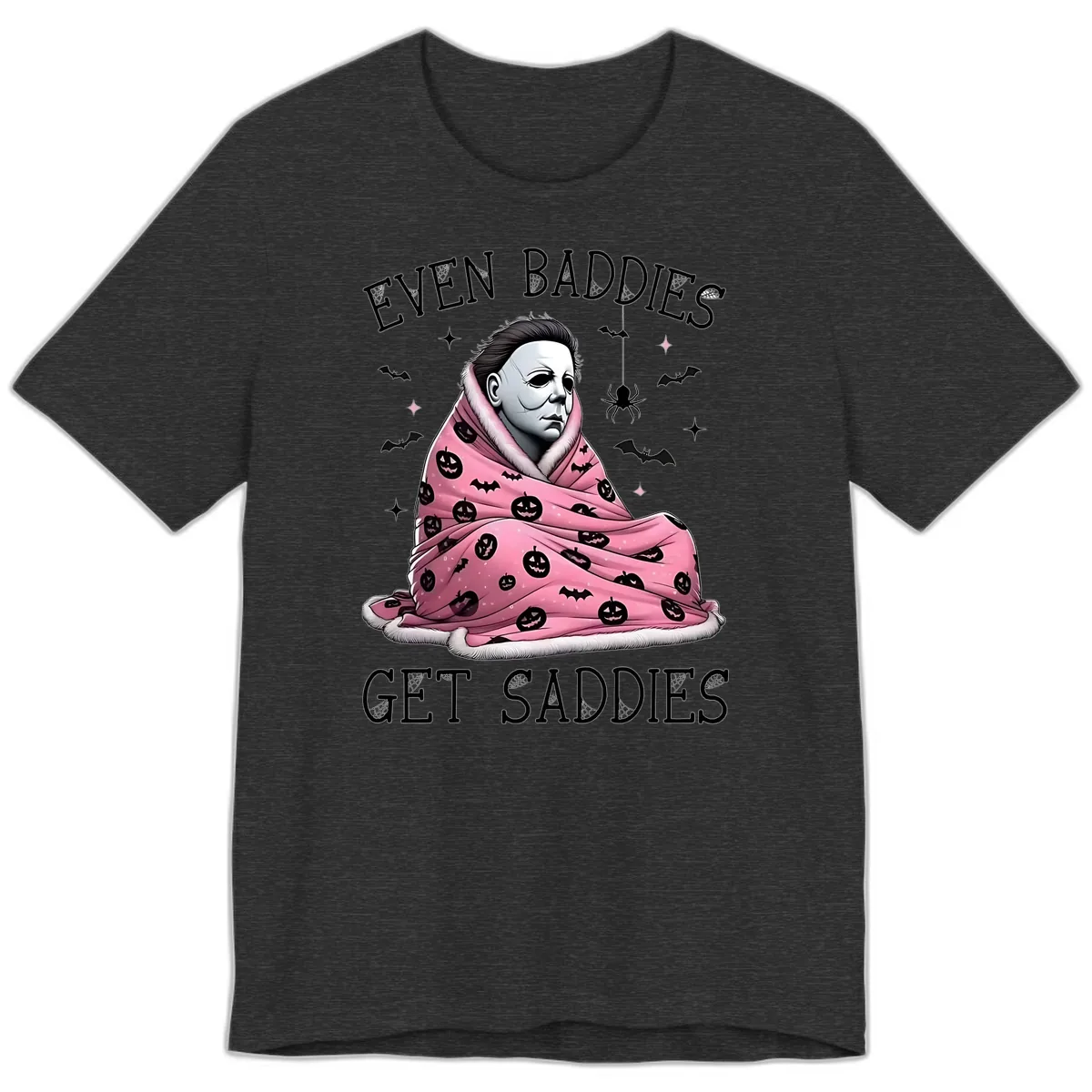 Even Baddies Get Sad Sometimes Premium T-Shirt in Dark Grey Heather