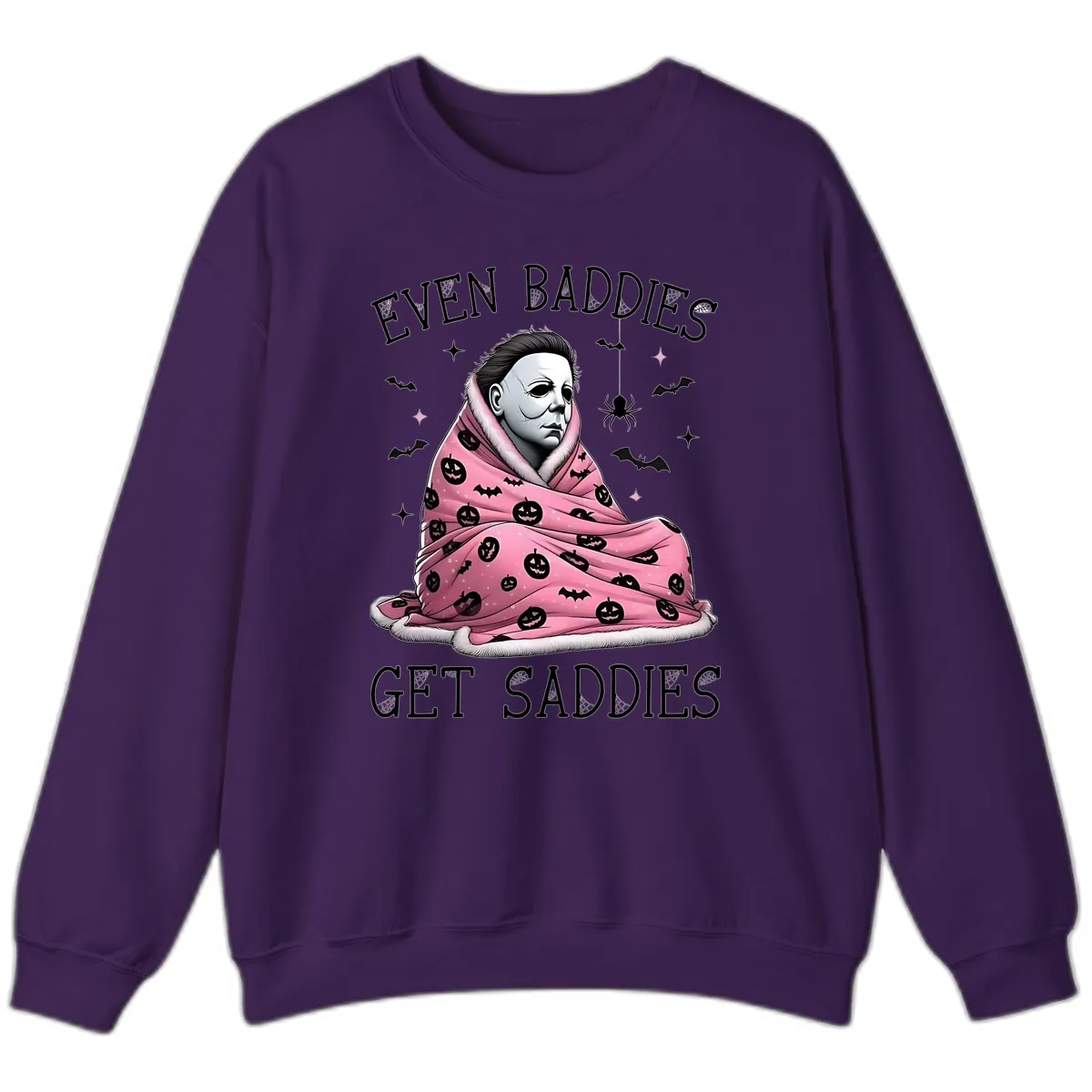 Even Baddies Get Sad Sometimes Sweatshirt in Purple