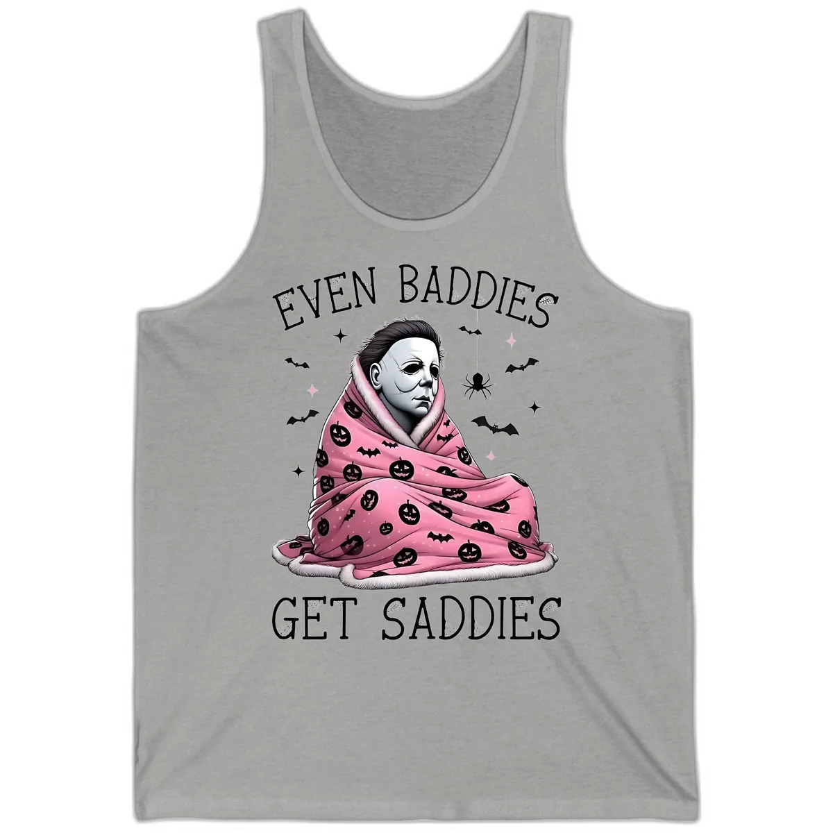 Even Baddies Get Sad Sometimes Tank in Athletic Heather