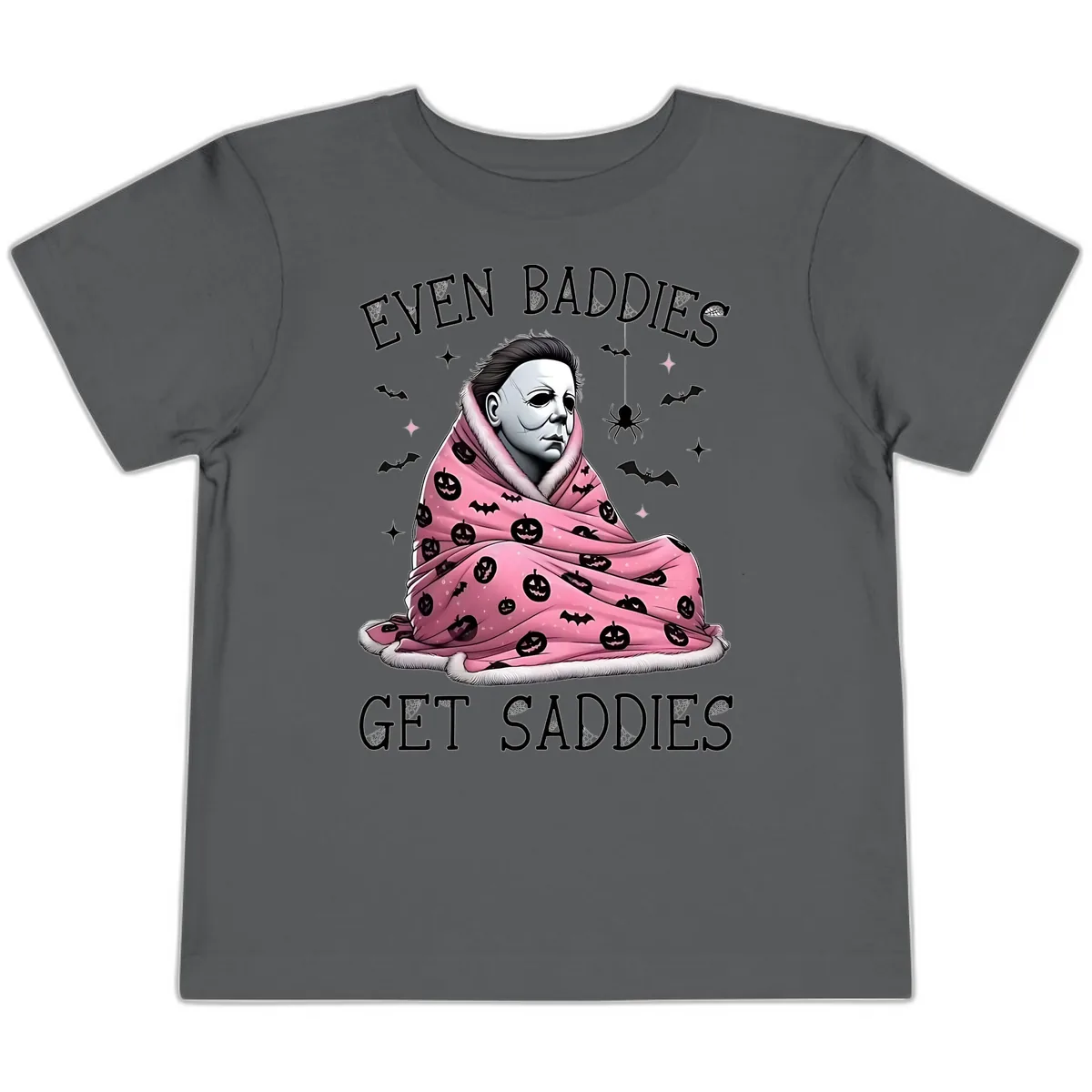 Even Baddies Get Sad Sometimes Toddler T-Shirt in Asphalt