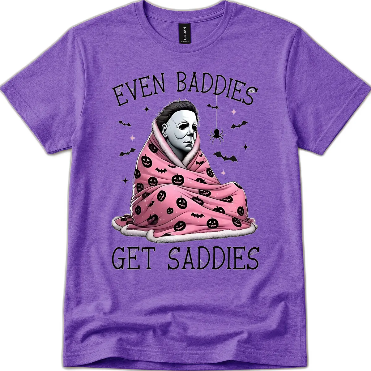 Even Baddies Get Sad Sometimes T-Shirt in Heather Purple