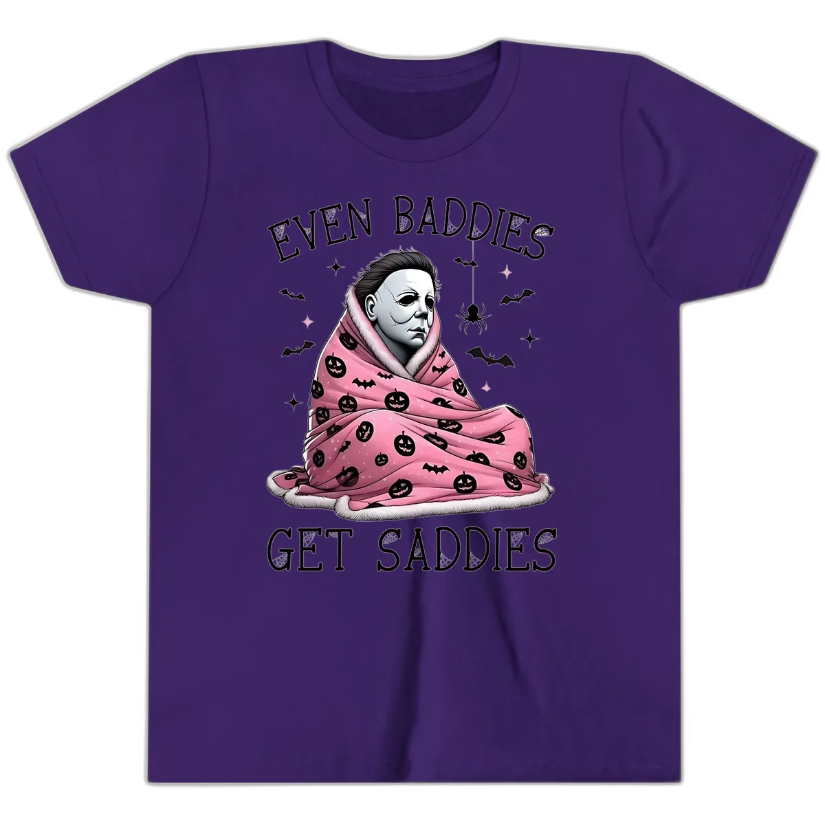 Even Baddies Get Sad Sometimes Youth T-Shirt in Team Purple