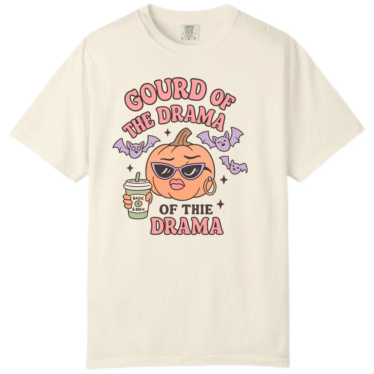 Gourd Of The Drama Pumpkin Comfort Color in Ivory