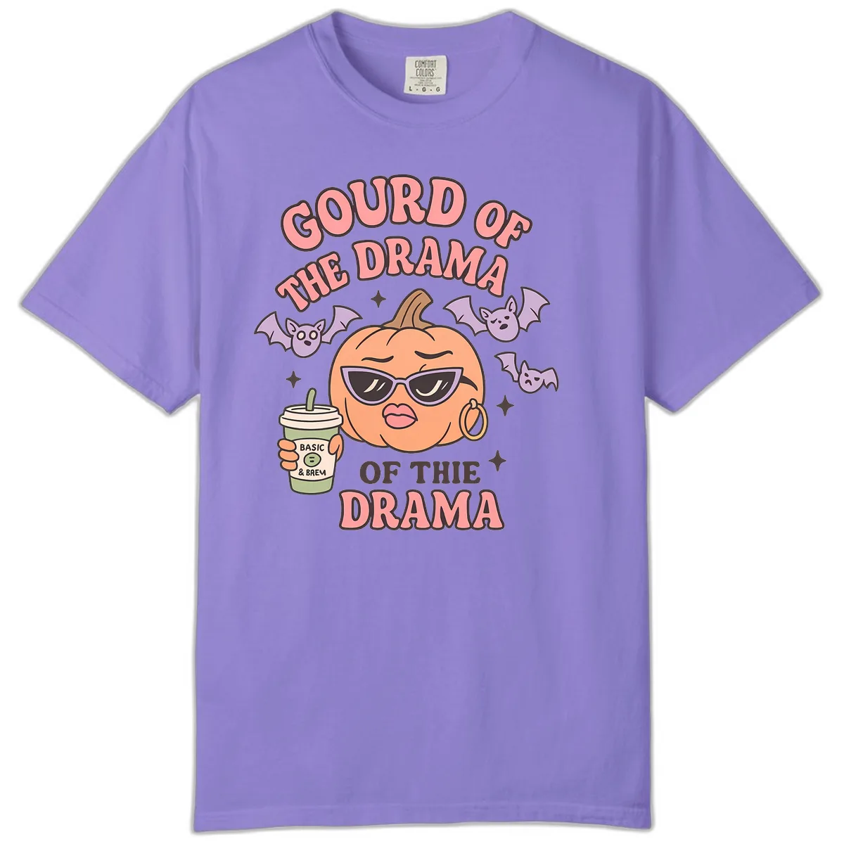 Gourd Of The Drama Pumpkin Comfort Color in Violet