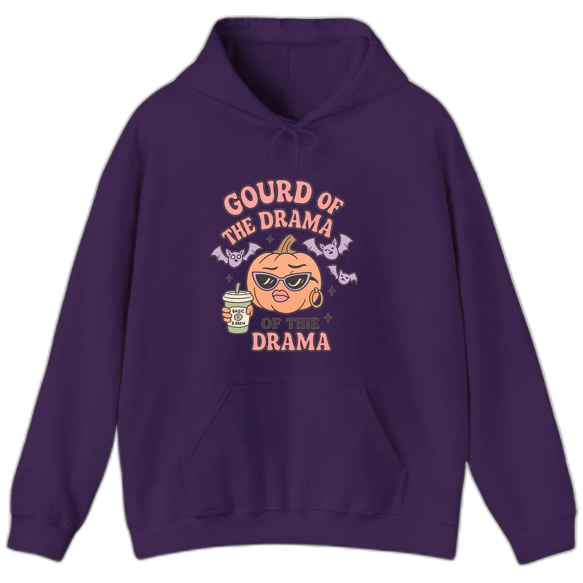Gourd Of The Drama Pumpkin Hoodie in Purple