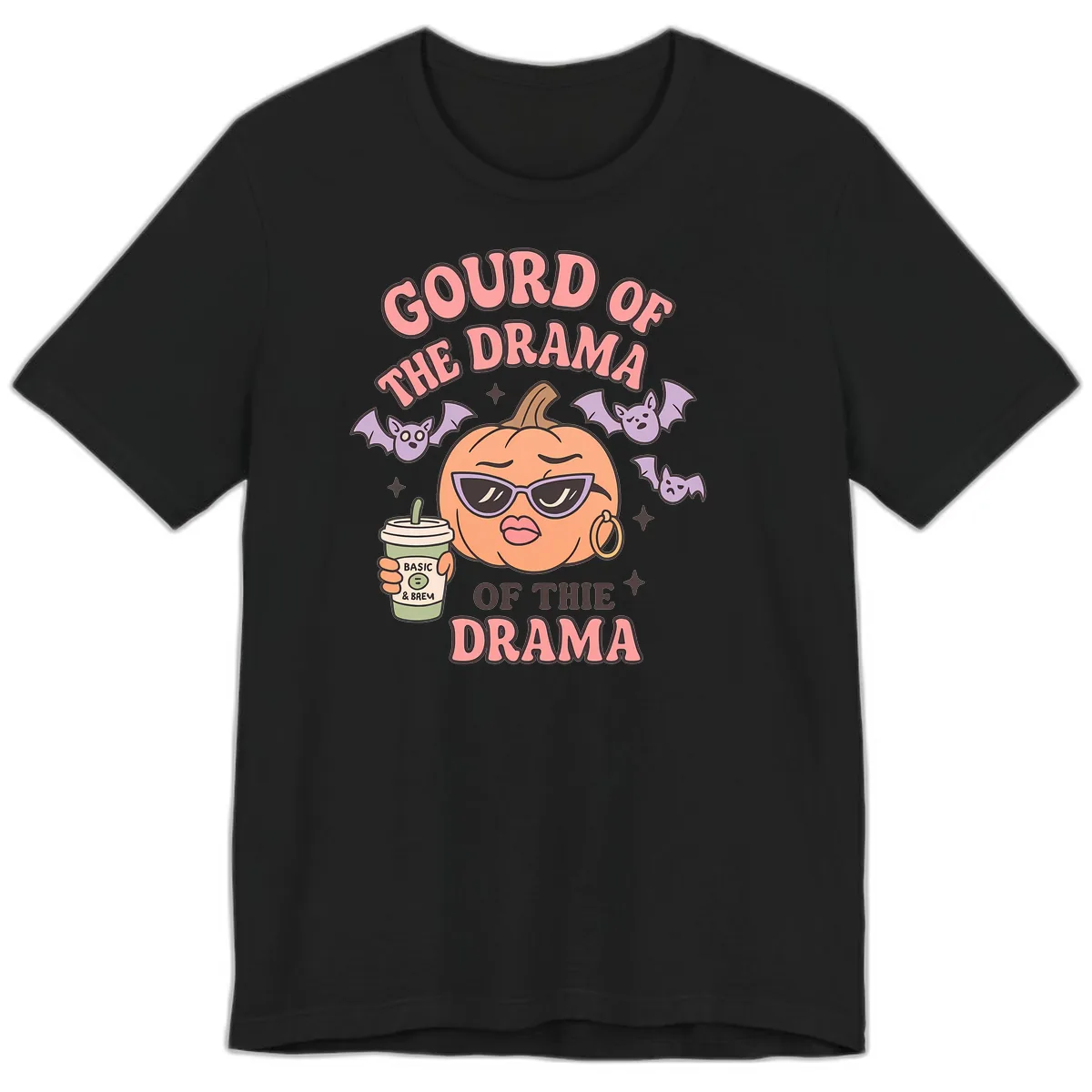 Gourd Of The Drama Pumpkin Premium T-Shirt in Black