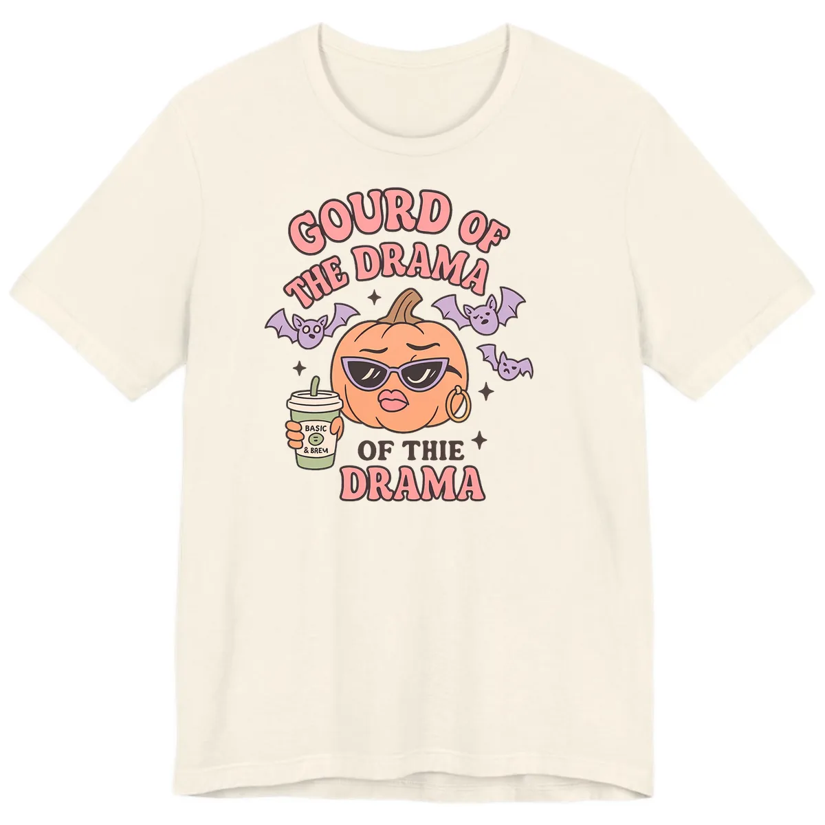 Gourd Of The Drama Pumpkin Premium T-Shirt in Natural