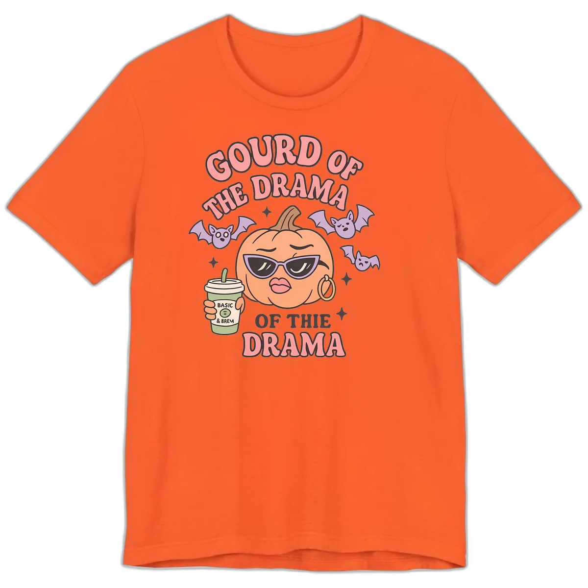 Gourd Of The Drama Pumpkin Premium T-Shirt in Orange