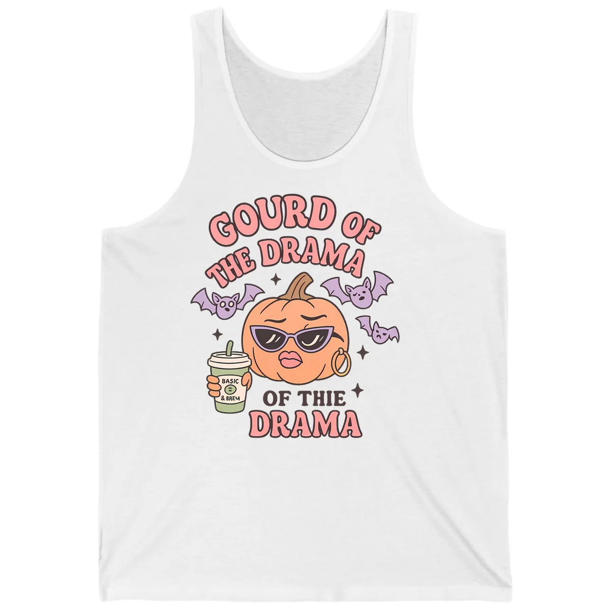 Gourd Of The Drama Pumpkin Tank in White