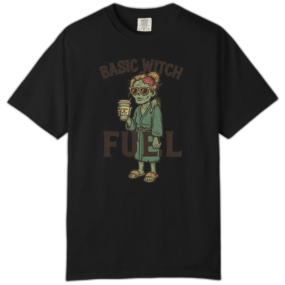 Basic Witch Fuel Halloween Design Comfort Color in Black