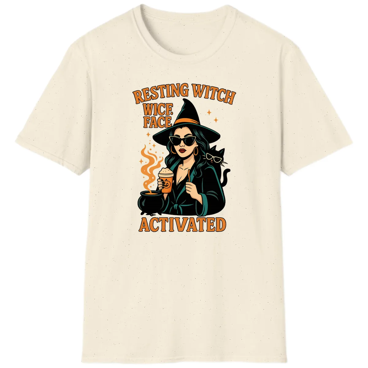 Resting Witch Face Activated T-Shirt in Natural