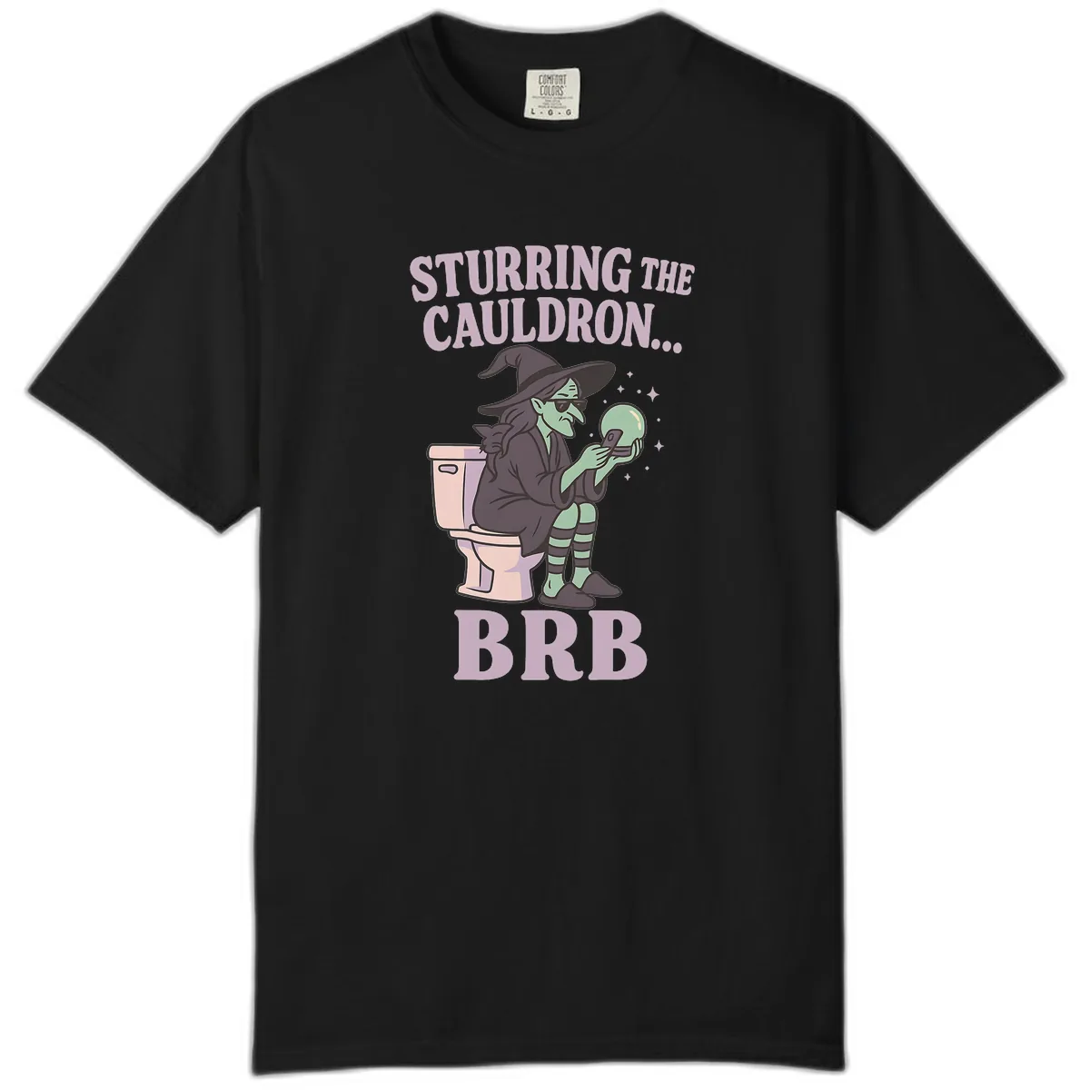 Stirring The Cauldron BRB Witch Comfort Color in Black