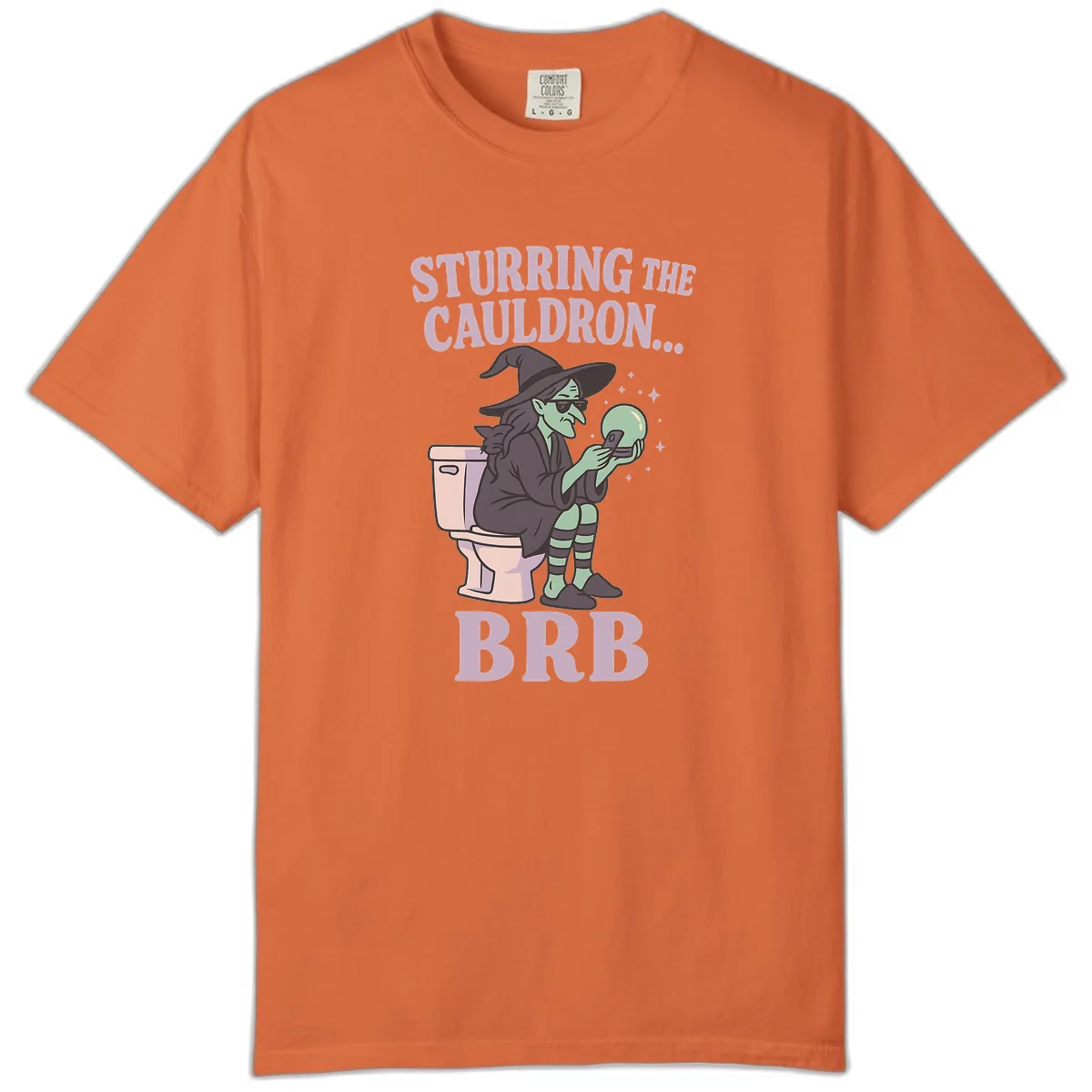 Stirring The Cauldron BRB Witch Comfort Color in Burnt Orange