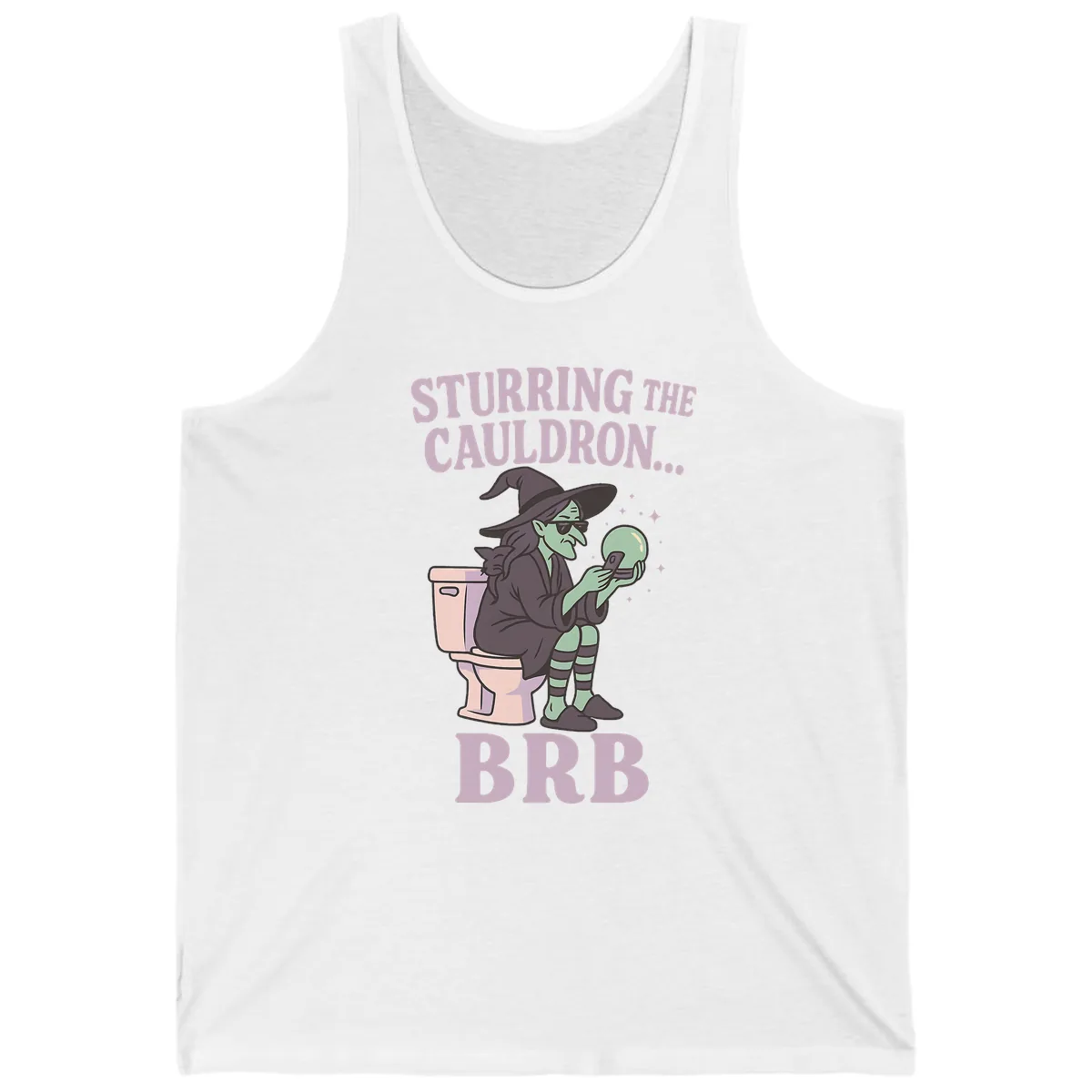 Stirring The Cauldron BRB Witch Tank in White