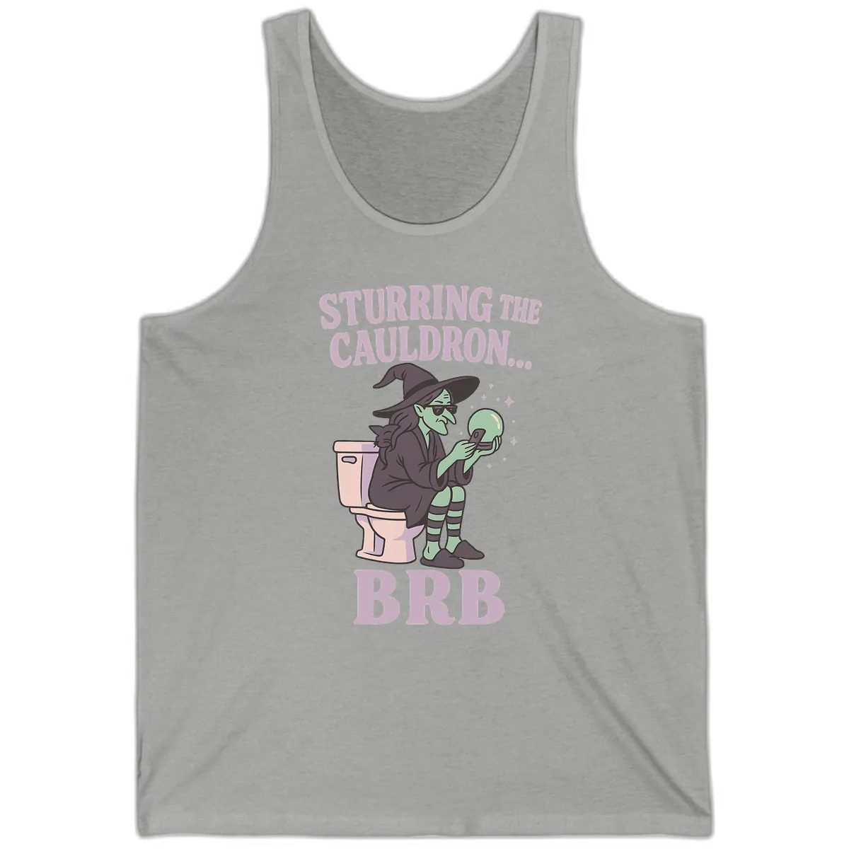 Stirring The Cauldron BRB Witch Tank in Athletic Heather
