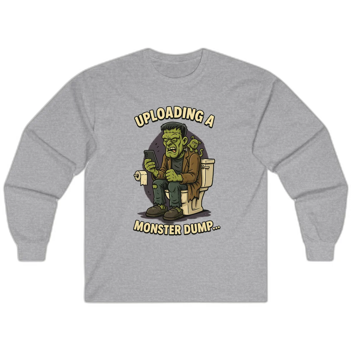 Uploading A Monster Dump Long Sleeve in Sport Grey