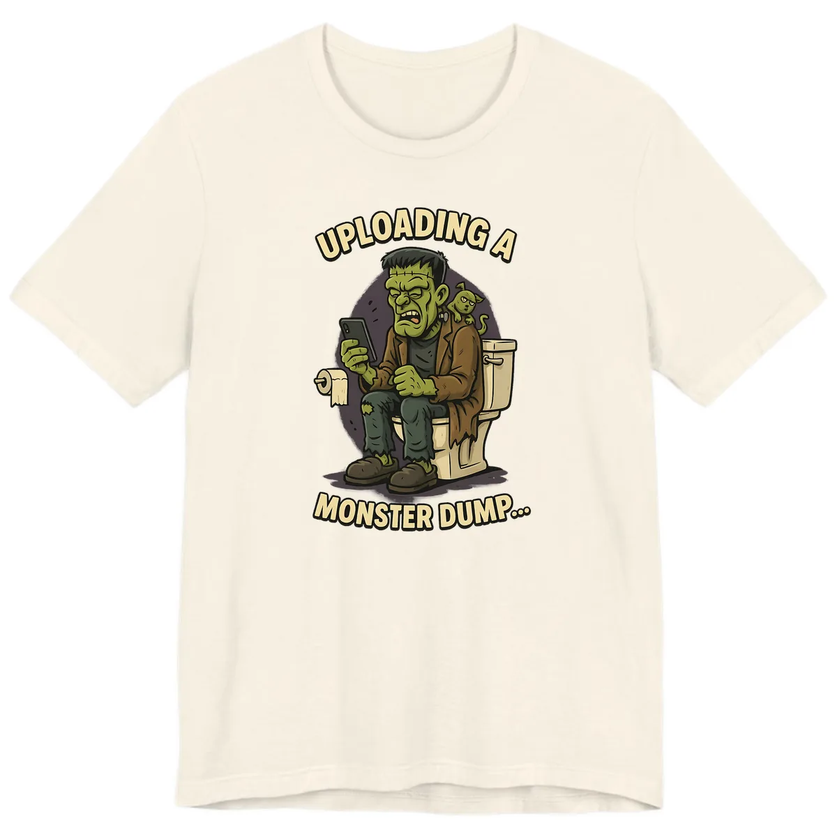 Uploading A Monster Dump Premium T-Shirt in Natural
