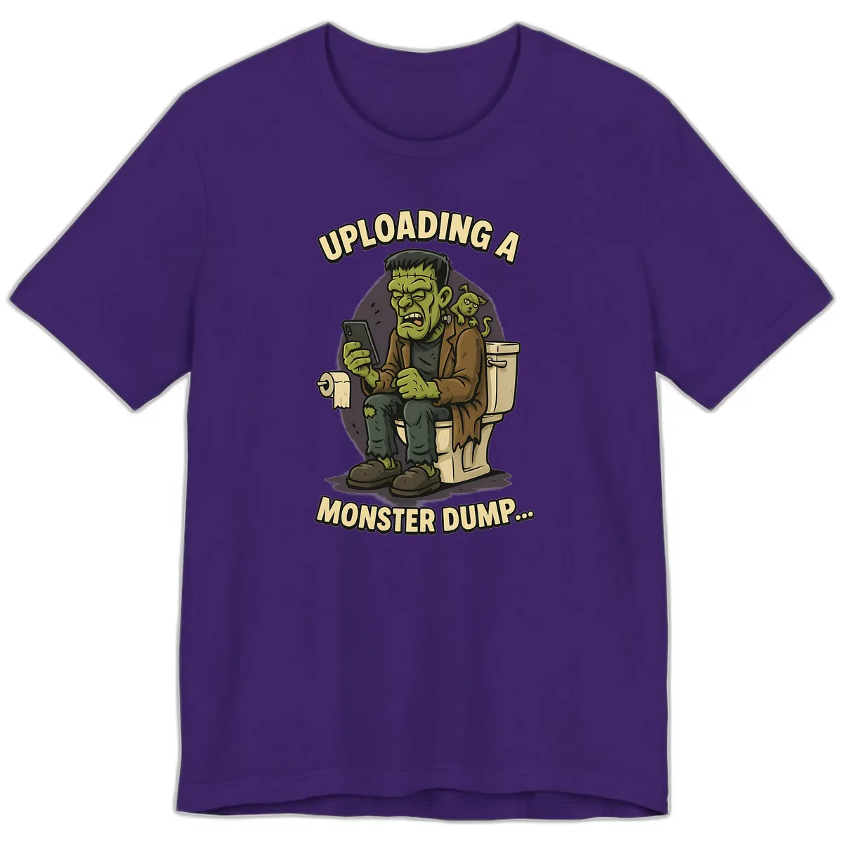 Uploading A Monster Dump Premium T-Shirt in Team Purple