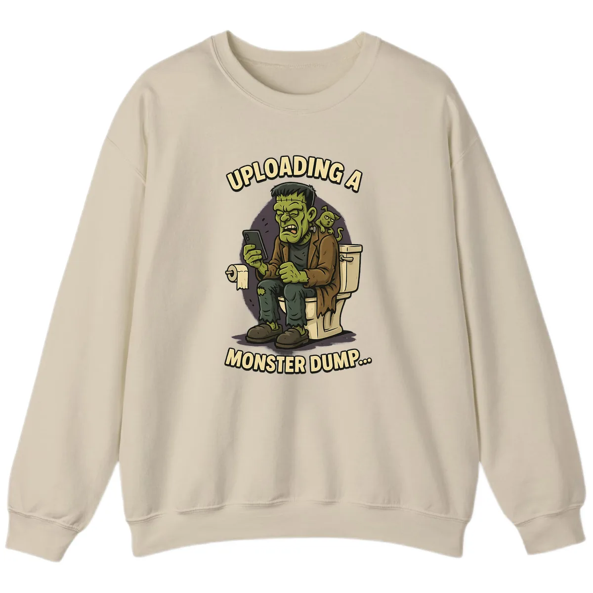 Uploading A Monster Dump Sweatshirt in Sand