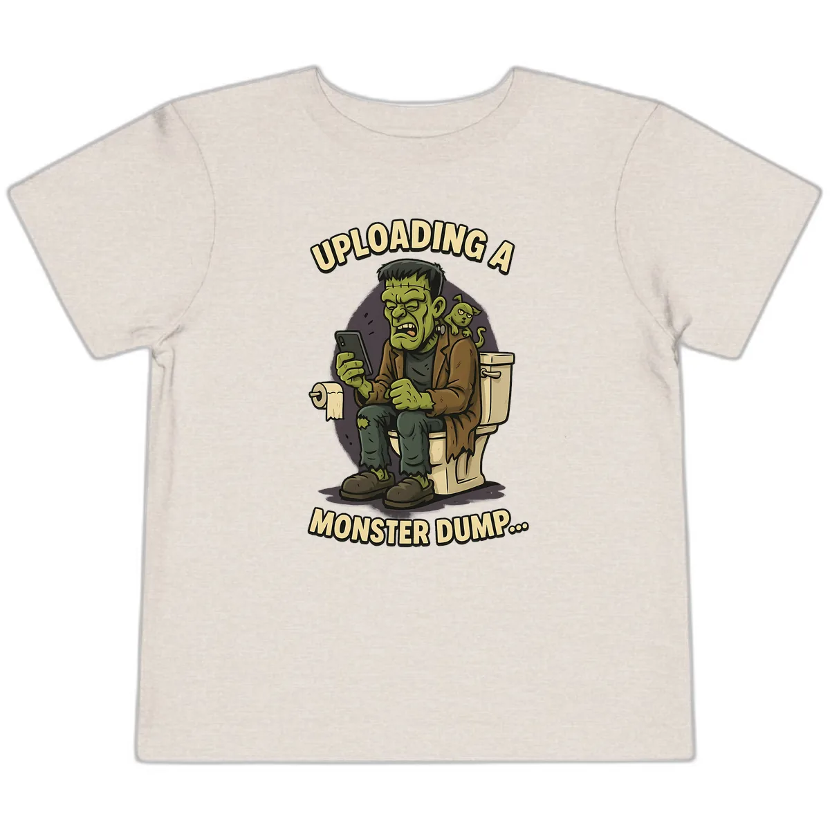 Uploading A Monster Dump Toddler T-Shirt in Heather Dust