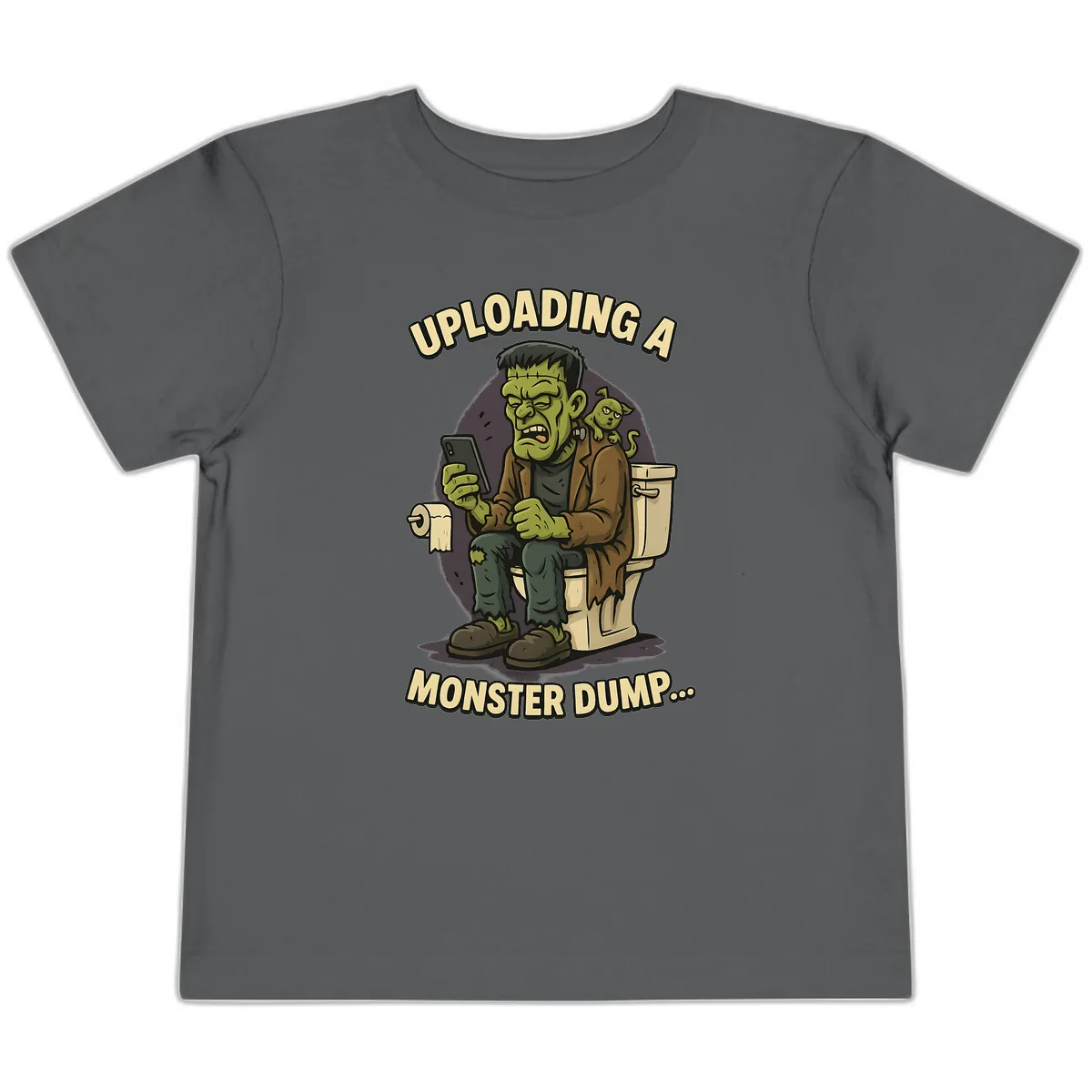 Uploading A Monster Dump Toddler T-Shirt in Asphalt