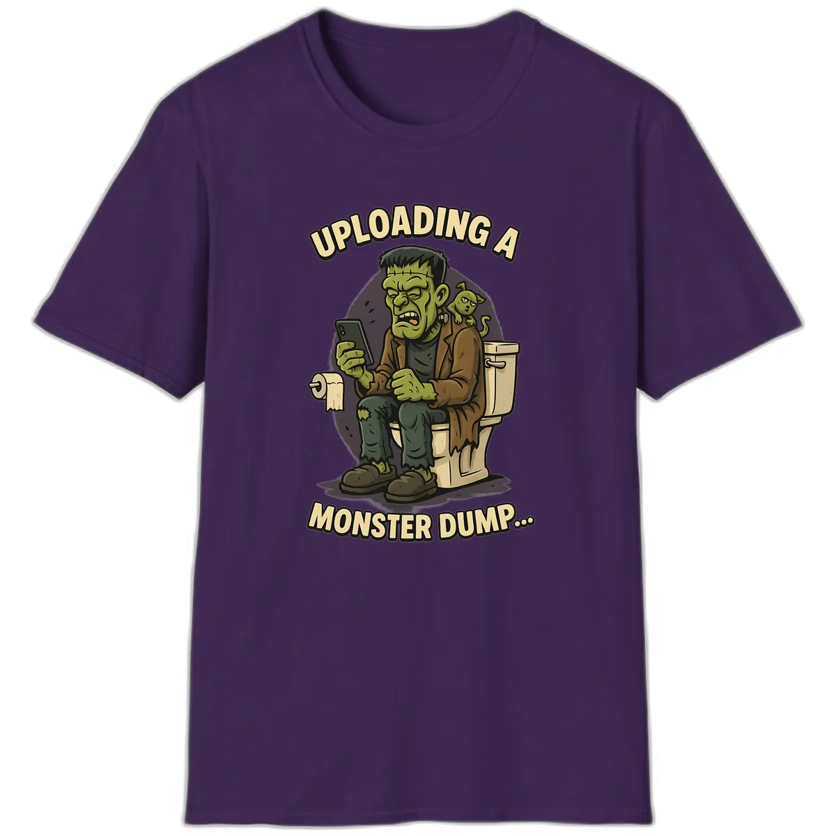 Uploading A Monster Dump T-Shirt in Purple