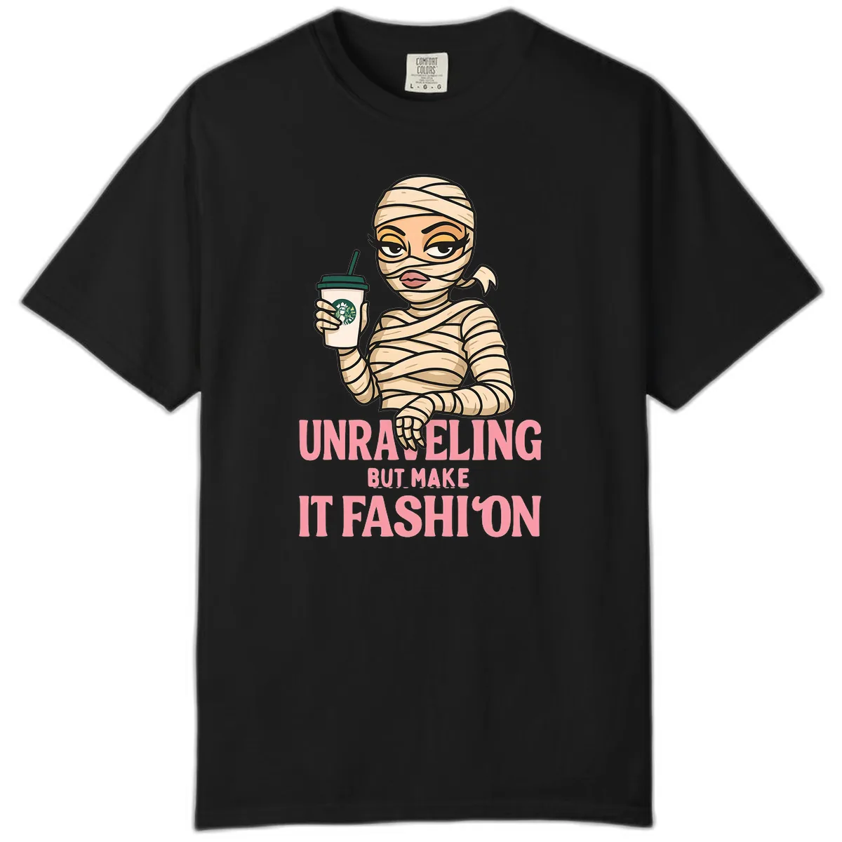 Unraveling But Make It Fashion Comfort Color in Black