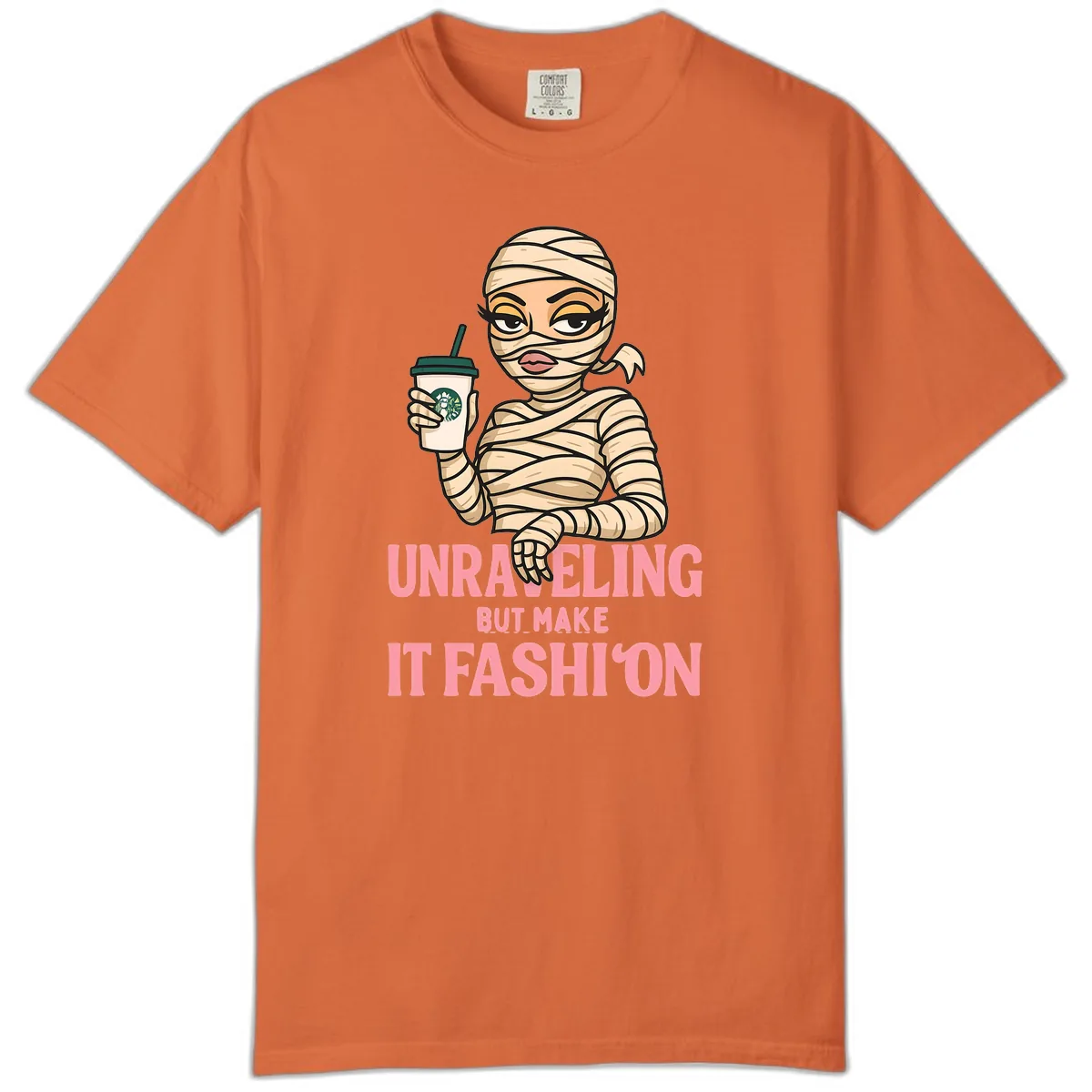 Unraveling But Make It Fashion Comfort Color in Burnt Orange