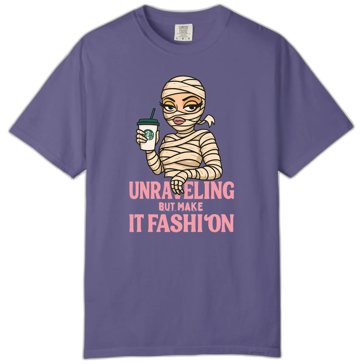 Unraveling But Make It Fashion Comfort Color in Grape