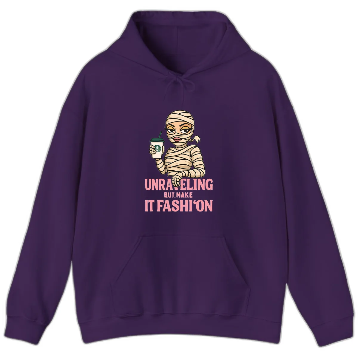 Unraveling But Make It Fashion Hoodie in Purple
