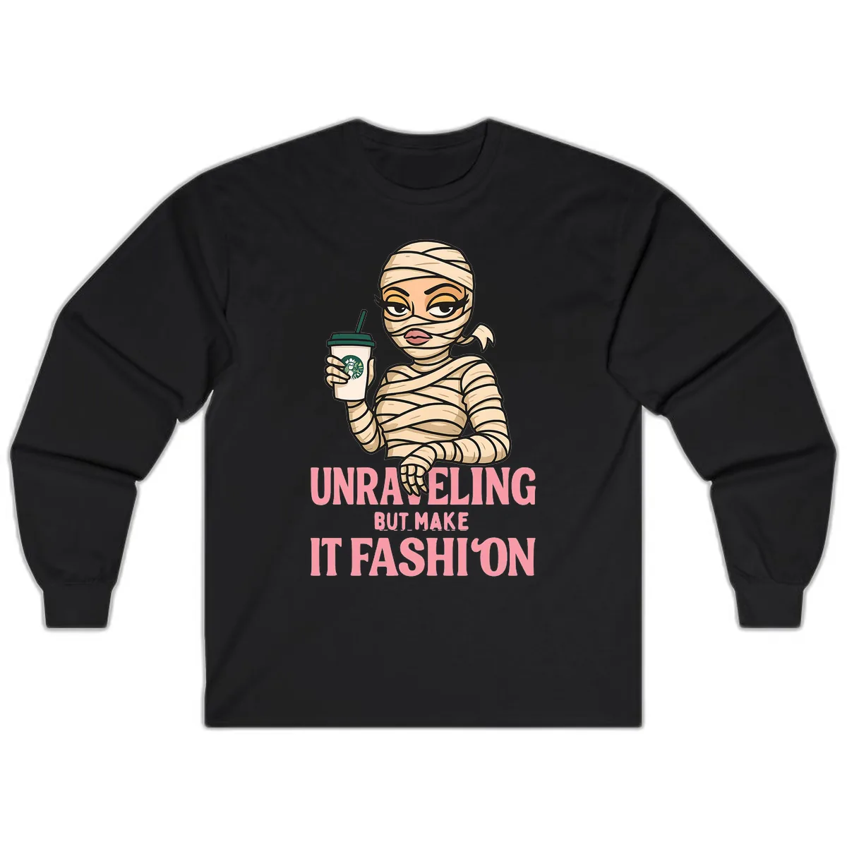 Unraveling But Make It Fashion Long Sleeve in Black