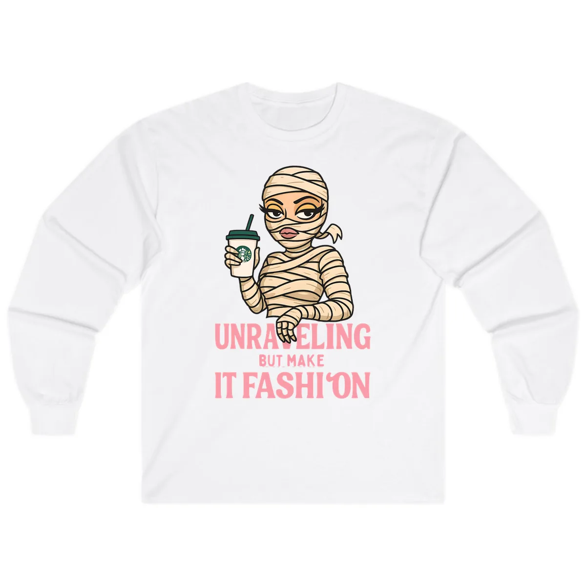 Unraveling But Make It Fashion Long Sleeve in White