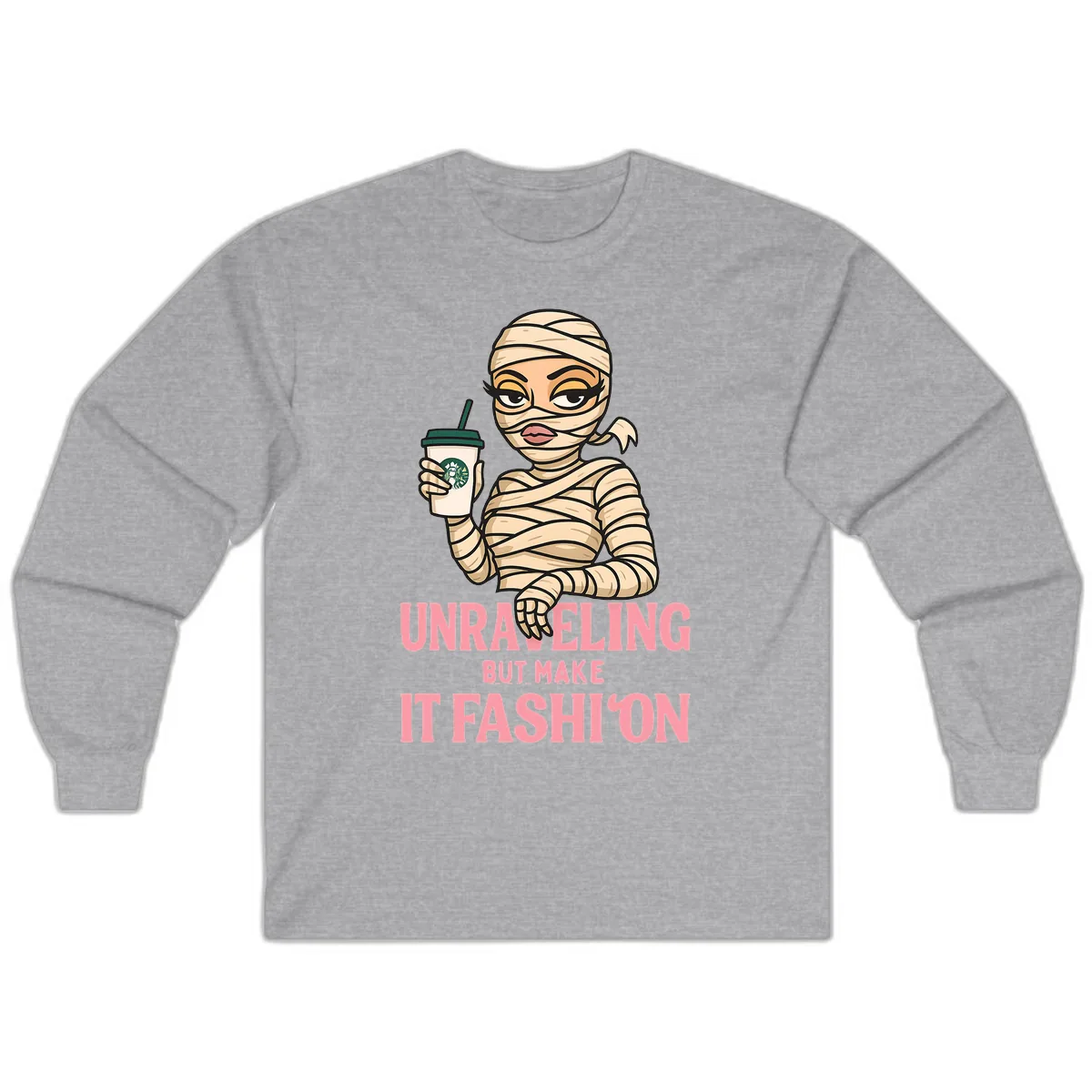 Unraveling But Make It Fashion Long Sleeve in Sport Grey