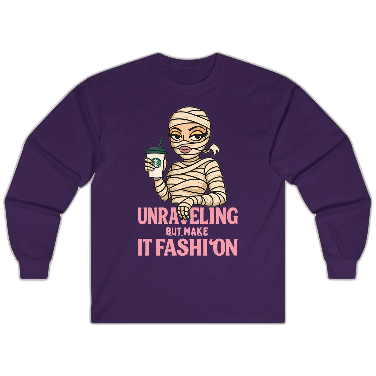 Unraveling But Make It Fashion Long Sleeve in Purple