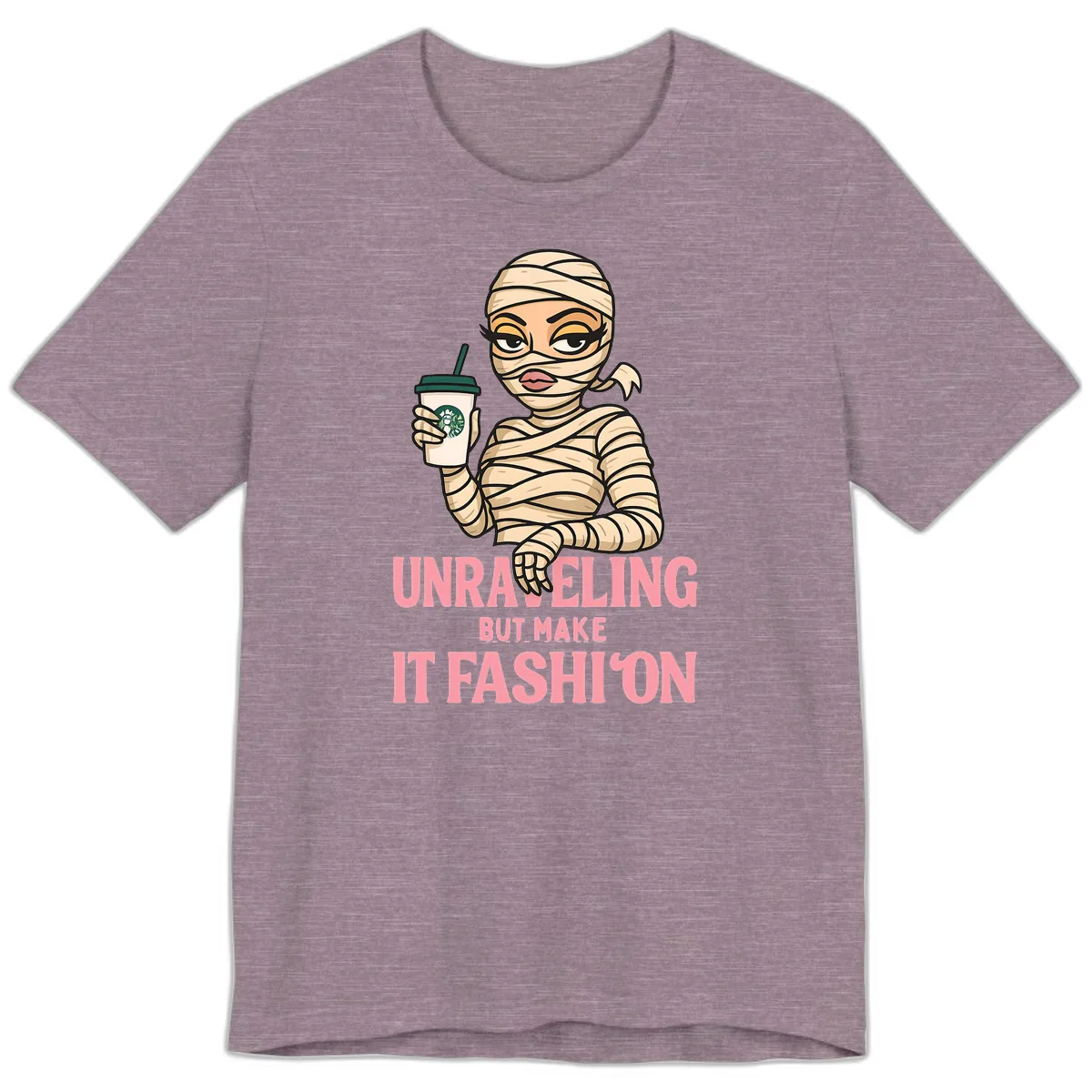Unraveling But Make It Fashion Premium T-Shirt in Heather Purple
