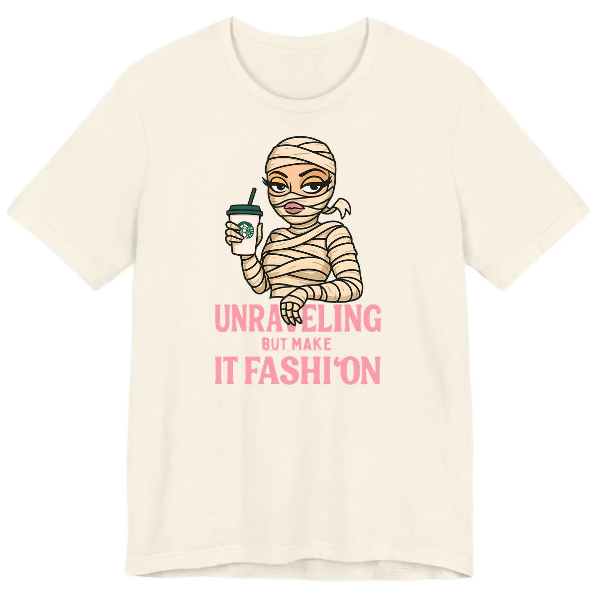 Unraveling But Make It Fashion Premium T-Shirt in Natural