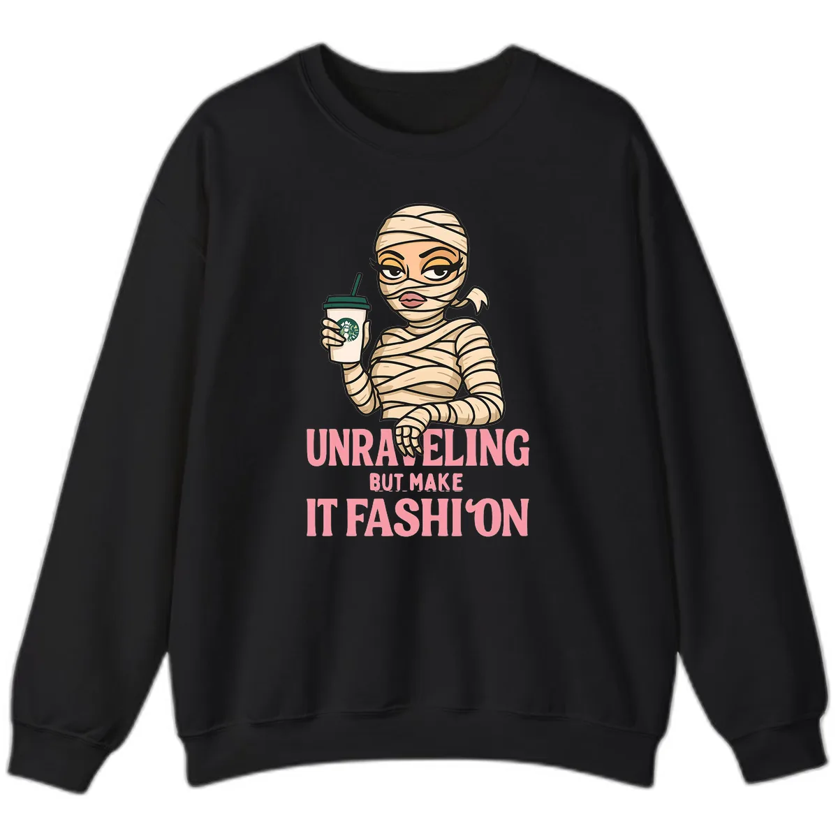 Unraveling But Make It Fashion Sweatshirt in Black
