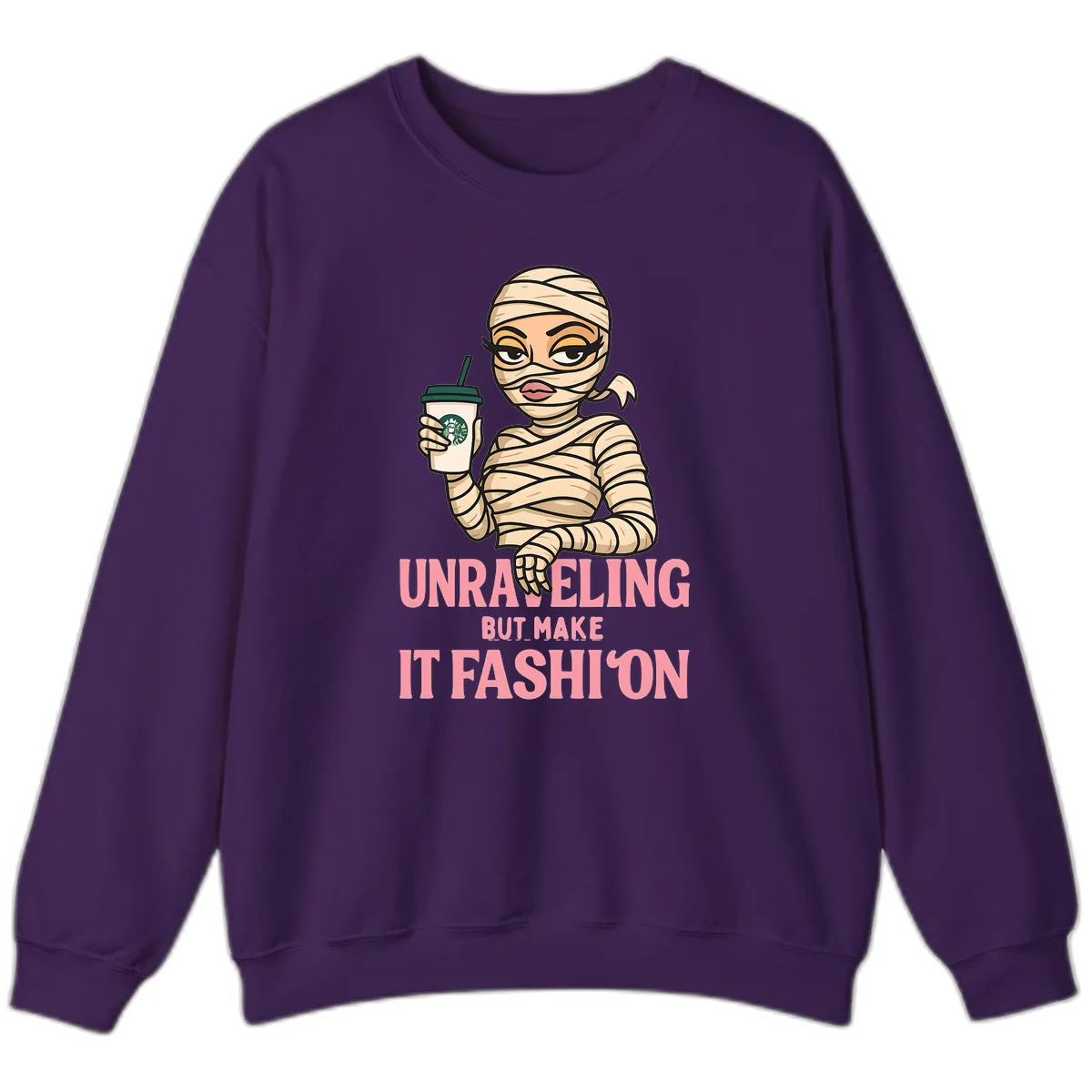 Unraveling But Make It Fashion Sweatshirt in Purple