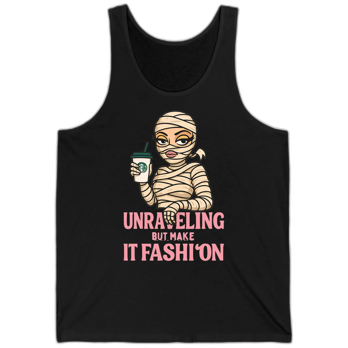 Unraveling But Make It Fashion Tank in Black