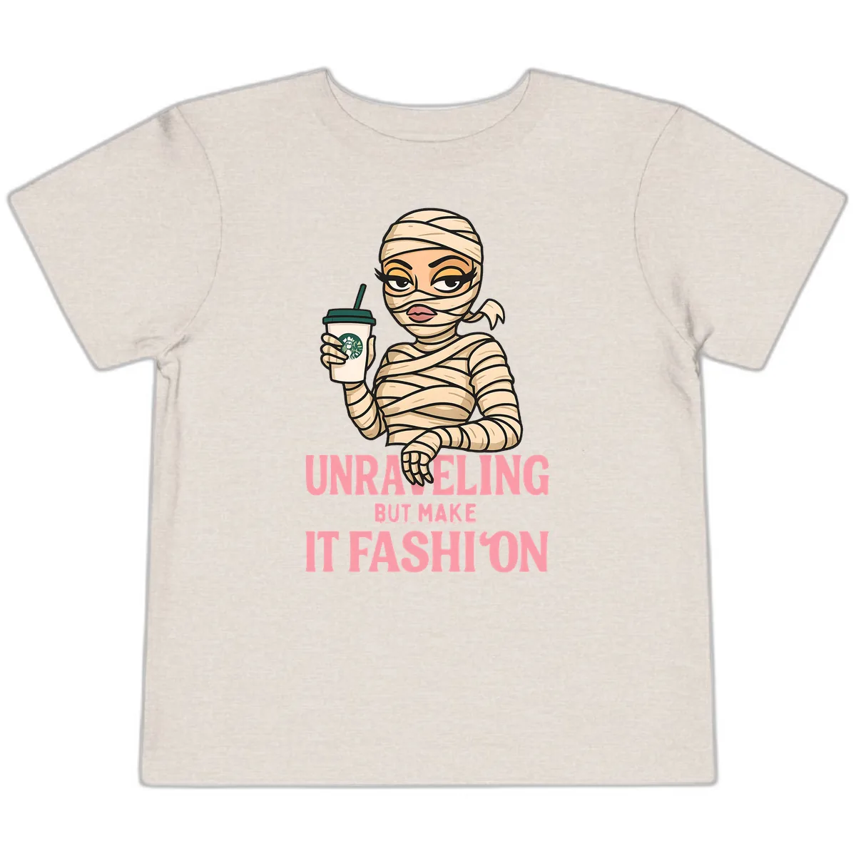Unraveling But Make It Fashion Toddler T-Shirt in Heather Dust