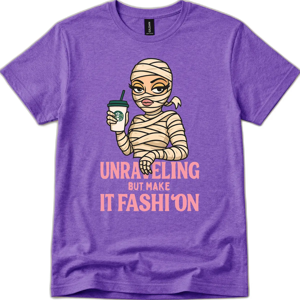 Unraveling But Make It Fashion T-Shirt in Heather Purple