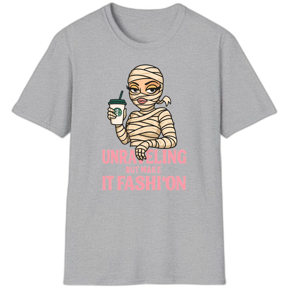 Unraveling But Make It Fashion T-Shirt in Sport Grey