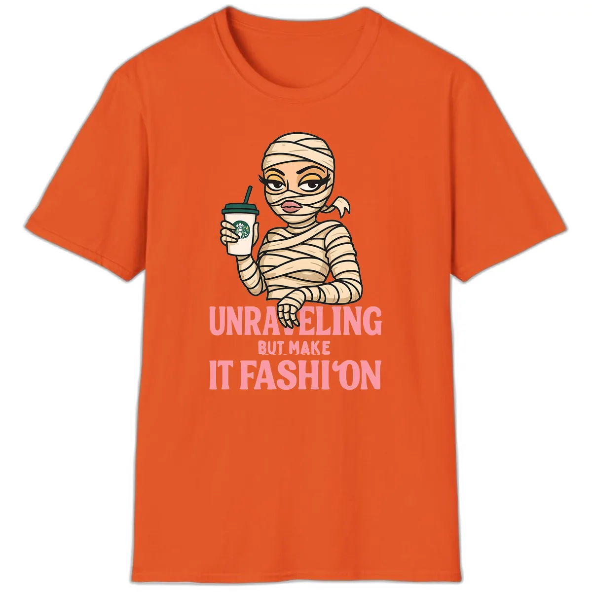 Unraveling But Make It Fashion T-Shirt in Orange